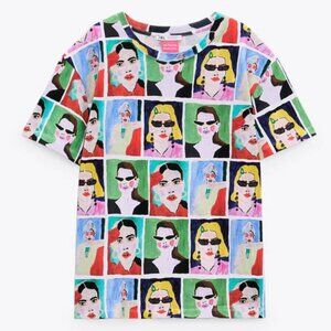 Zara x Natacha Paschal Collab Faces Tee
